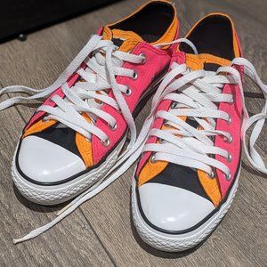 Converse All Star double flap sneakers, Pink and Orange